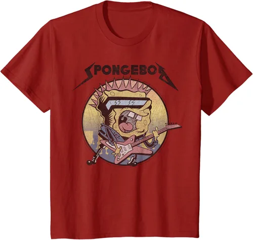 Miniatura 19 de SpongeBob SquarePants Camiseta de manga corta Heavy Metal Rock