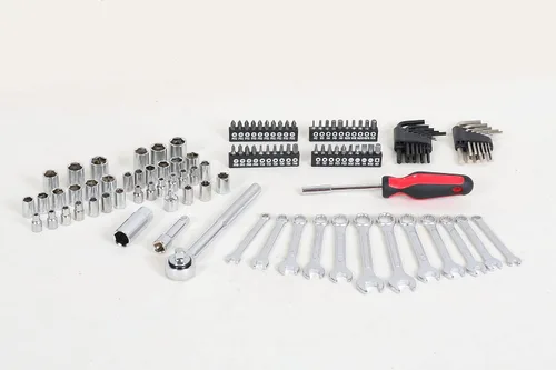 Miniatura 3 de MECHMAX Juego de herramientas mecánicas de 121 piezas, juego de llaves métricas y estándar de 1/4 y 3/8 pulgadas, para general, hogar, automóvil
