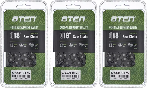Miniatura 32 de 8TEN Cadena de motosierra semi cincel de 6 pulgadas .050 1/4 42 DL para Worx WG320 Black & Decker LLP120 (paquete de 3)
