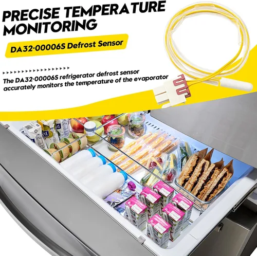 Miniatura 4 de DA32-00006S Sensor de descongelación para refrigerador, apto para termistor de temperatura del evaporador Samsung Kenmore 795, reemplaza AP4308802