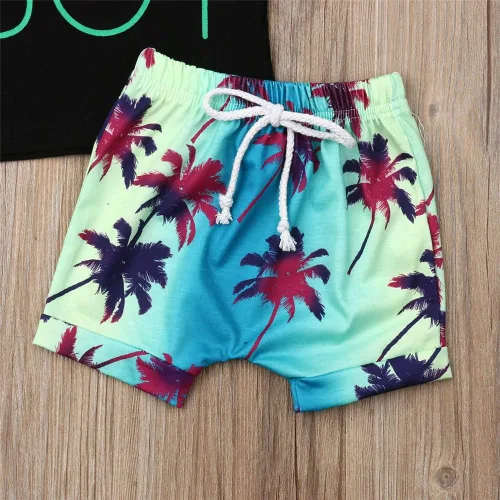 Miniatura 5 de Conjunto de 2 piezas de ropa de verano, con letras impresas, camiseta sin mangas y pantalón corto, para bebé