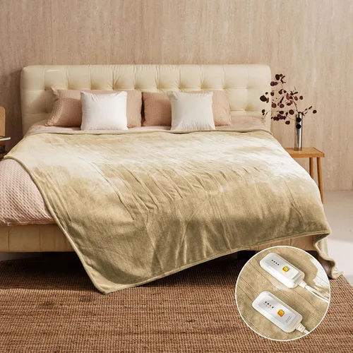 Miniatura 11 de JET'S HOME Manta térmica de 50 x 60 pulgadas, manta eléctrica de franela con certificación ETL, lavable a máquina, con 9 niveles de calefacción, 10