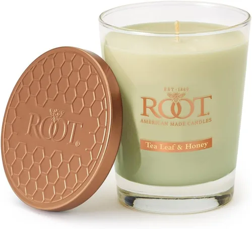 Miniatura 25 de Root Candles Velas perfumadas de cera de abeja Veriglass Premium, hechas a mano, mezcla de cera de abeja en panal, tamaño grande, vainilla francesa