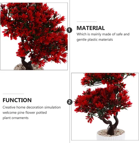 Miniatura 4 de Árbol de bonsái artificial, árbol bonsái artificial de plástico, planta japonesa en maceta, simulación de invitado, adorno de pino, planta