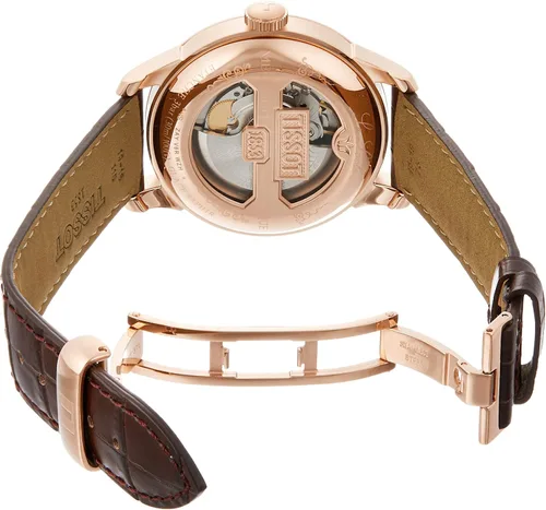 Miniatura 3 de Tissot Powermatic T0064073603300 reloj de cuero marrón para hombre