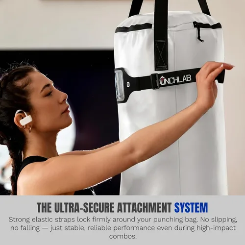 Miniatura 3 de Soporte de teléfono de boxeo para saco de boxeo – Soporte de correa para bolsa pesada con rastreador de perforación, se adapta a todas las bolsas