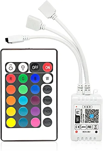 Miniatura 5 de Controlador inteligente LED inalámbrico WiFi, compatible con Alexa, Google Assistant e IFTTT, funciona con Android, sistema iOS y tira de luces LED