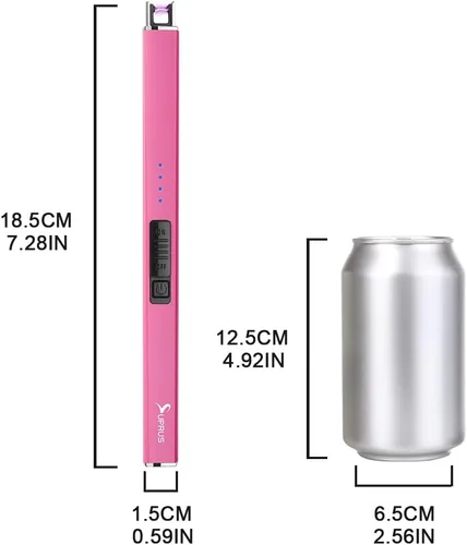 Miniatura 7 de SUPRUS Encendedor fluorescente que brilla en la oscuridad, encendedor eléctrico, encendedor de velas recargable USB, encendedor de arco con Rosa