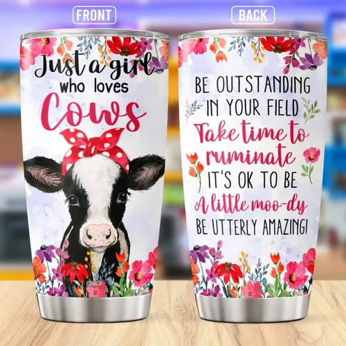 Miniatura 2 de CUBICER Tazas de Vaca con Tapa y Pajilla, Regalos para Mujeres, Mamá, Adolescentes, Adultos, Amantes de las Vacas, Café, Acero Inoxidable, Taza