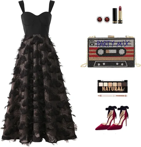 Miniatura 8 de Reberomantic Bolso cruzado retro con forma de radio para mujer, bolso cruzado de cuero de la PU de metal vintage de noche
