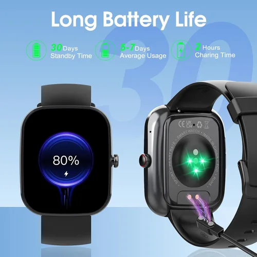 Miniatura 7 de Csasan Reloj inteligente con pantalla HD de 1.91 pulgadas, monitor de frecuencia cardíaca, sueño/pasos, más de 100 relojes deportivos, seguimiento