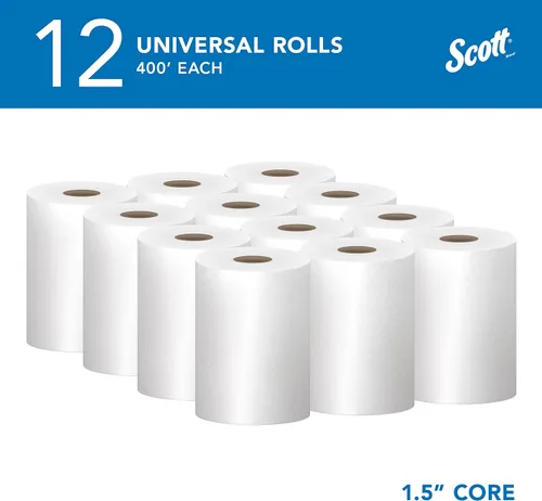 Miniatura 2 de Scott® Essential - Toallas de rollo duro universales (02068), con Absorbency Pockets™, núcleo de 1.5 pulgadas, blanco