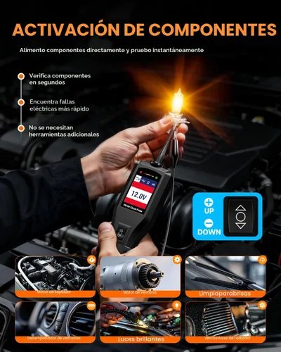 Miniatura 5 de ANCEL PB100 Kit con punta de prueba para circuitos automotrices para diagnóstico de vehículos medidor digital de voltaje energía eléctrica AVOmeter