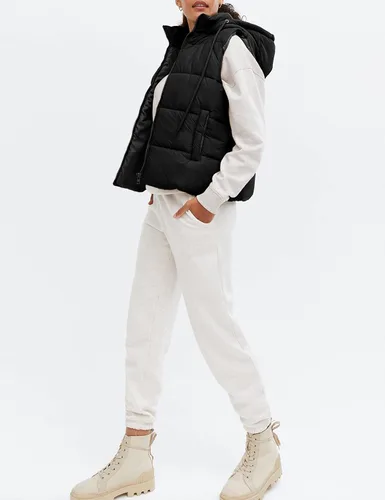 Miniatura 7 de EsheSy Chaleco acolchado para mujer con capucha extraíble, sin mangas, con cremallera completa, chaqueta acolchada de plumón
