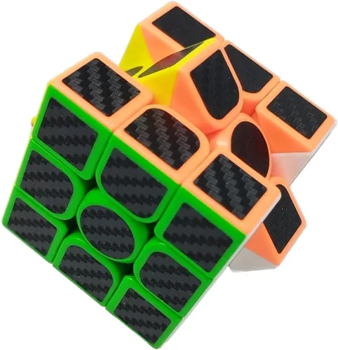 Miniatura 3 de Pegatinas de fibra de carbono Professional Speed Magic Cube 3x3, color negro