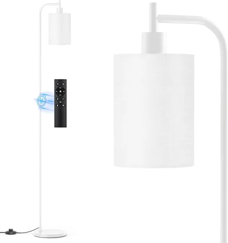 Miniatura 9 de SIBRILLE Lámpara de pie con pantalla de lino, lámpara de pie alta regulable con control remoto y 3 temperaturas de color, lámparas de pie modernas
