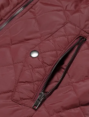 Miniatura 7 de Allegra K - Chaleco acolchado y ligero, de cuello alto, con cremallera, para mujer