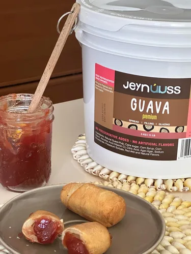 Jeynuuss Premium - Pasta de guayaba y pastelería (11 libras) a granel para hornear, pasteles, donas y empanadas, Kosher y sin gluten, gelatina de