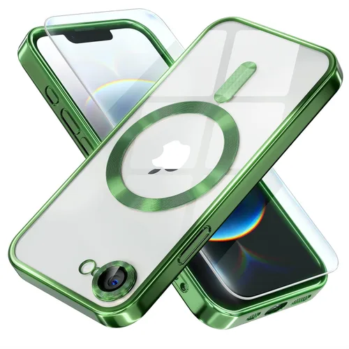 Miniatura 26 de Misea Funda magnética para iPhone 14 compatible con MagSafe [nunca amarillenta] [protección contra caídas de grado militar] protector completo