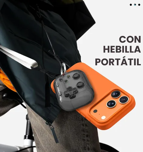 Miniatura 5 de Funda para AirPods Pro 3, con botón presionable, bloqueo de seguridad y soporte para teléfono, funda de regalo divertida para mujeres y hombres
