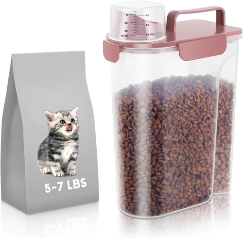 Miniatura 17 de LEAWALK Recipiente hermético de almacenamiento de alimentos para perros y gatos de 5 libras con boquilla grande mejorada, sin BPA, recipientes