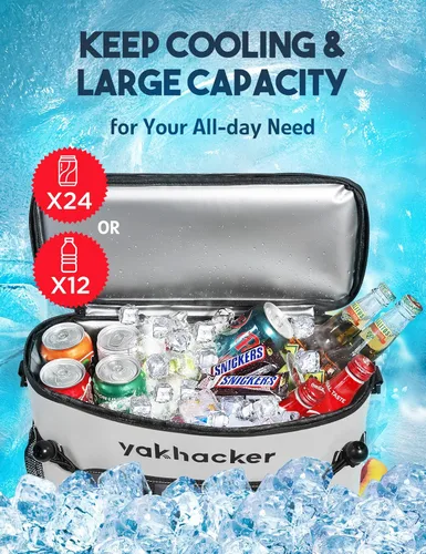 Miniatura 2 de Yakhacker - Enfriador para kayak, enfriador impermeable para respaldo de asiento de kayak con asientos estilo silla de jardín, bolsa enfriadora