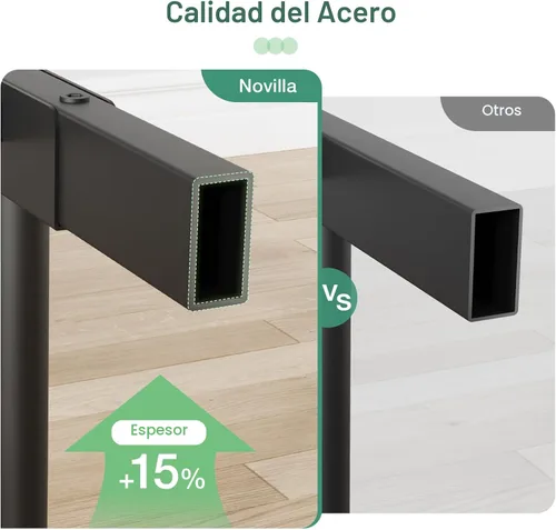 Miniatura 6 de Novilla - Base de cama individual con cabecero y estribo, base de cama de plataforma metálica de 14 pulgadas, almacenamiento debajo de la cama