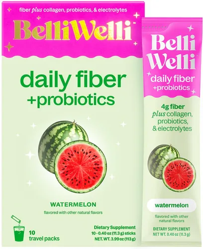 Miniatura 12 de Belli Welli Suplemento de Fibra, Polvo de Fibra con Probióticos Paquete de Viaje para Mujeres con Colágeno y Electrolitos para la Salud Intestinal