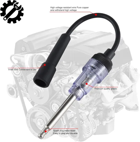 Miniatura 3 de SINGARO Probador de Bujías en Línea de 2 Piezas, Probador de Encendido de Motor Enchufable, Accesorios Exteriores de Automóvil, Automóvil