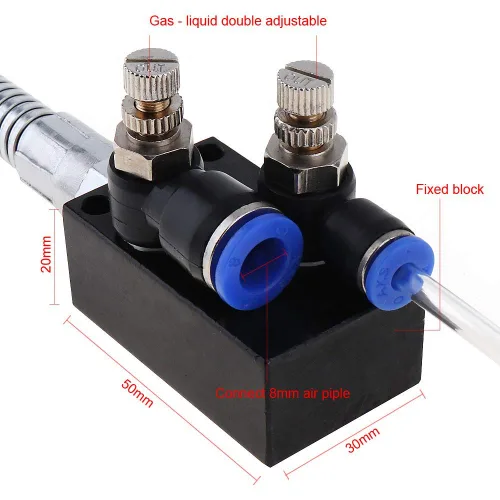 Miniatura 2 de ChgImposs Sistema de pulverización de lubricación de refrigerante de niebla con válvula de retención y boquilla de metal, kit de enfriamiento