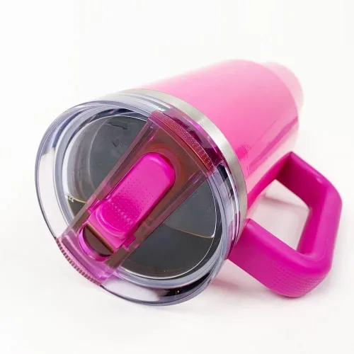 Miniatura 5 de Paquete de 2 tapas de 30 onzas compatibles con vasos Stanley Quencher Protour, tapa abatible con popote de 30 onzas, tapas de vaso de 30 onzas