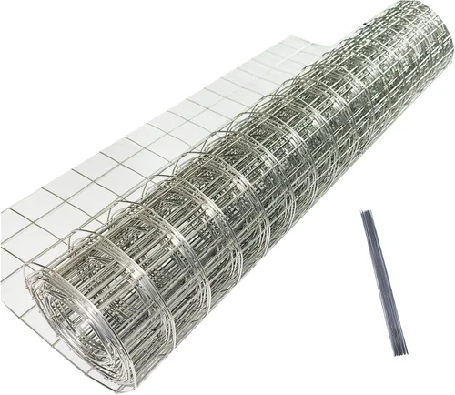 Malla de alambre galvanizado de acero inoxidable Tamaño: calibre 19, 1 pulgada, 16 pulgadas x 8 pies, malla de alambre soldado de acero inoxidable