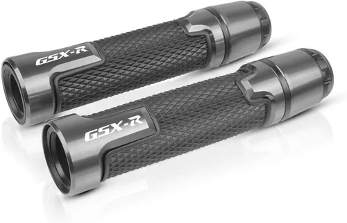 Miniatura 3 de 7/8 '' 0.866 in motocicleta CNC aluminio Powersports manillar Grips con extremos de agarre para Suzuki GSXR 125 250 300 600 750 1000 1300 titanio