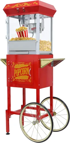 Miniatura 13 de Máquina de carrito de palomitas de maíz de 16 onzas sobre ruedas, máquina de palomitas de maíz de 850 W para 64 tazas de palomitas de maíz por lote