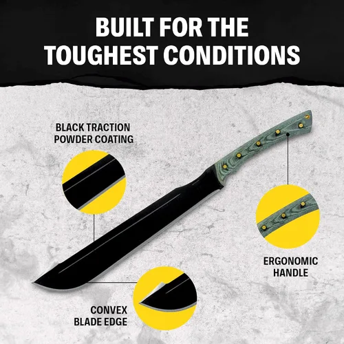 Miniatura 4 de Condor Tool & Knife Tactical Machete with Micarta Handle