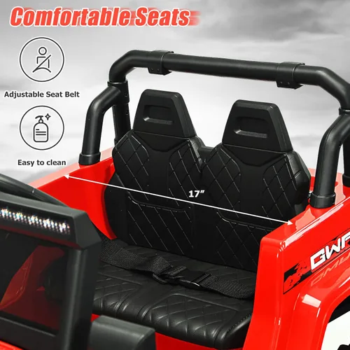Miniatura 9 de INFANS Camión de Juguería con Control Remoto de los Padres, Vehículos Eléctricos Alimentados por Batería de 12V, 3 Velocidades, Radio Bluetooth
