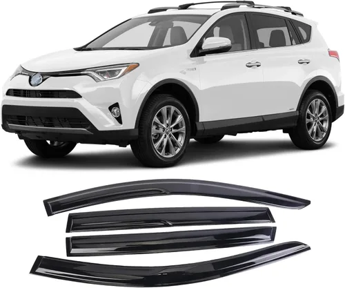 Miniatura 18 de Juego de 4 viseras adhesivas para ventana, deflectores, protectores contra la lluvia, compatible con Toyota Sienna 94153 2004-2009