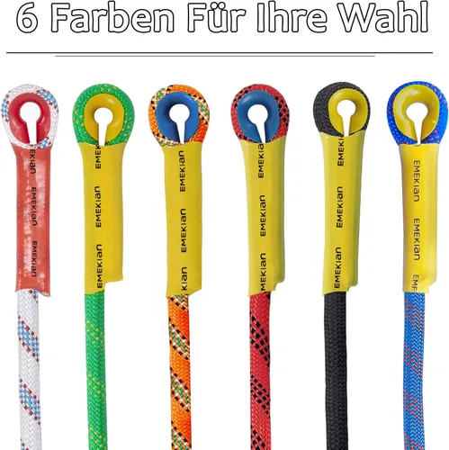 Miniatura 5 de Cuerda de escalada para interiores y exteriores, 10/12/0.551 in (32FT/49FT/65FT/98FT), cuerda de escalada en roca estática para cuerda de escape