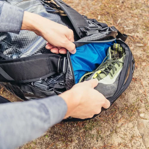 Miniatura 27 de Gregory Alpaca - Bolsa de lona resistente al agua para viajes de aventura y equipo con cubo de embalaje incluido, Negro obsidiana, 100L