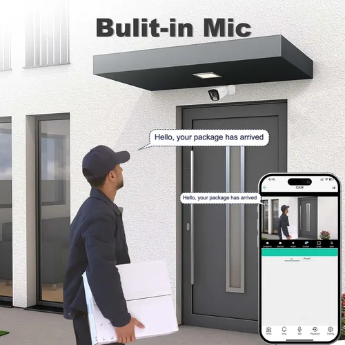 Miniatura 5 de Anpviz Cámara IP Bullet PoE de 4MP, cámara IP de seguridad para exteriores e interiores, detección de movimiento humano AI