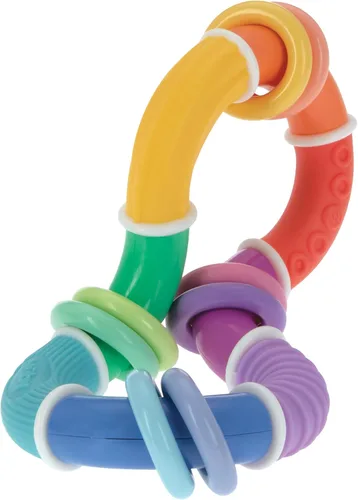 Miniatura 6 de Nuby Twist-a-Ring - Juguete mordedor, sonajero para bebés, juguete para aliviar la dentición del bebé, 6+ meses