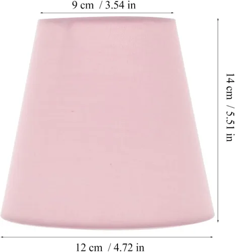 Miniatura 7 de Pantalla de lámpara pequeña de tela de lino con clip en la bombilla pantalla de tela de repuesto para lámpara de pared, bombillas de vela, color rosa