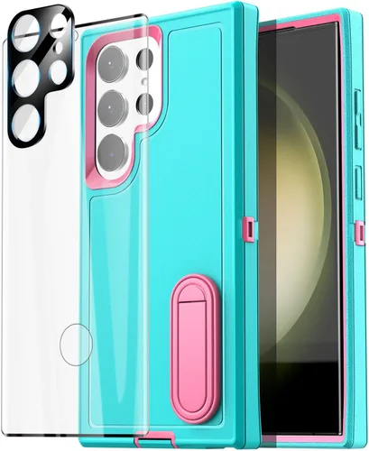 Miniatura 19 de AICase Funda para Samsung Galaxy S23 Ultra, resistente protección contra caídas, cuerpo completo, resistente a prueba de golpes y polvo, multicapa
