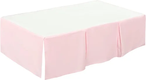 Miniatura 4 de EVERYDAY KIDS Falda plisada para cuna, color rosa claro; falda de cama de cuna de 100% algodón natural para bebés, niños y niñas; volantes para cuna