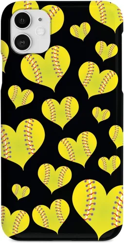 Miniatura 21 de Inspired Cases - Compatible con iPhone Xs Max - Funda protectora con textura 3D para Apple iPhone Xs Max - Patrón de corazón de sóftbol
