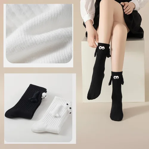 Smilelife 2 pares de calcetines magnéticos tomados de la mano, regalos divertidos para parejas, aniversario, mejores amigos, compromisos,