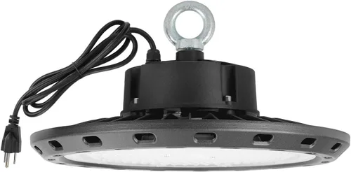 Q QINGCHEN Luz LED de alta bahía 150W 21,000lm 5000K, luz LED de alta bahía con certificación ETL para taller de trabajo de fábrica, alternativa a