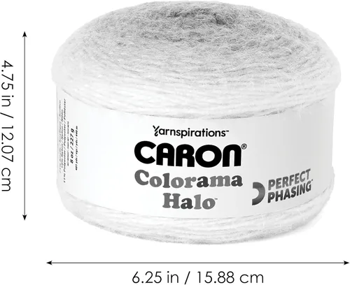 Miniatura 3 de Caron Colorama Halo Cake Ultra Marine Hilo - Paquete de 2 unidades de 8oz/226.79g - 71% acrílico, 18% nailon, 11% poliéster, #5 grueso, 60 yardas