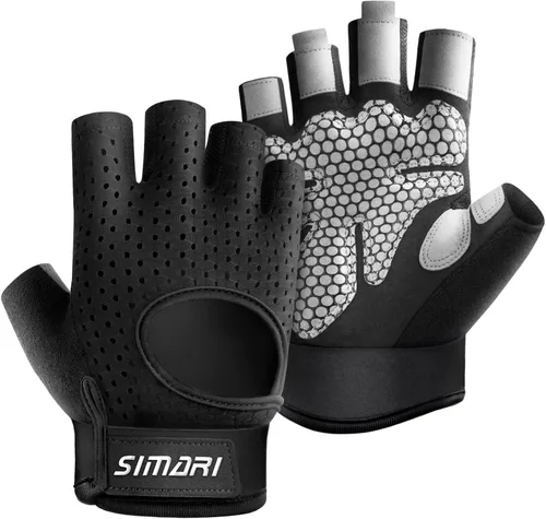 SIMARI Guantes de entrenamiento transpirables para hombres y mujeres, guantes acolchados para levantamiento de pesas con gran agarre, protección