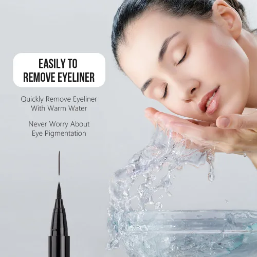 Miniatura 6 de Docolor Delineador de ojos impermeable súper delgado y duradero, delineador de ojos líquido gel marrón